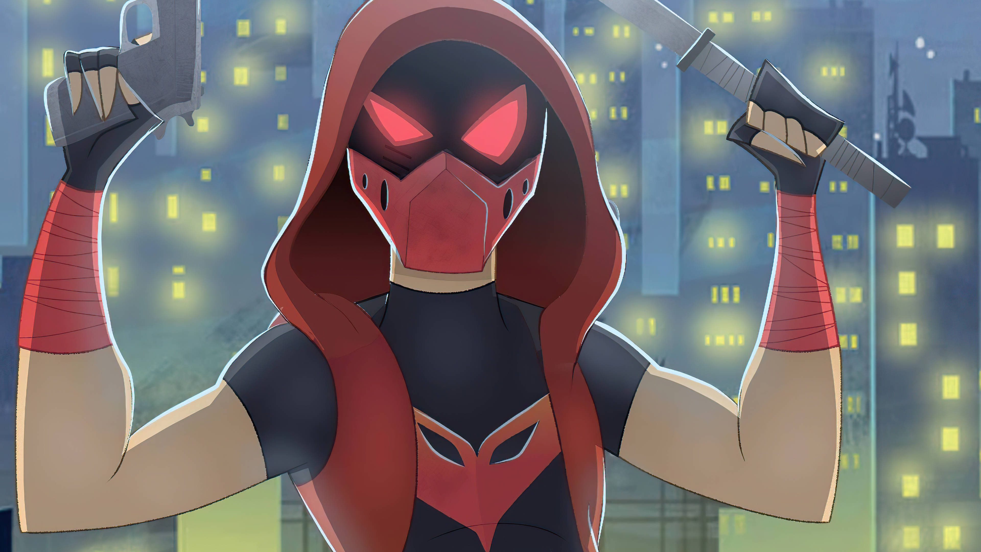 Red Hood Geanimeerde Spotprent Muurpapier