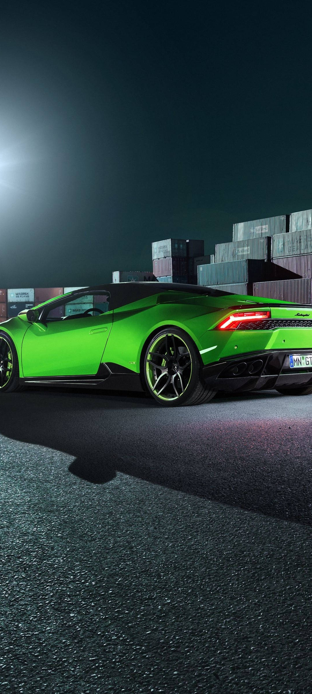 Redmi Note 10 Groen Lamborghini Huracán Muurpapier