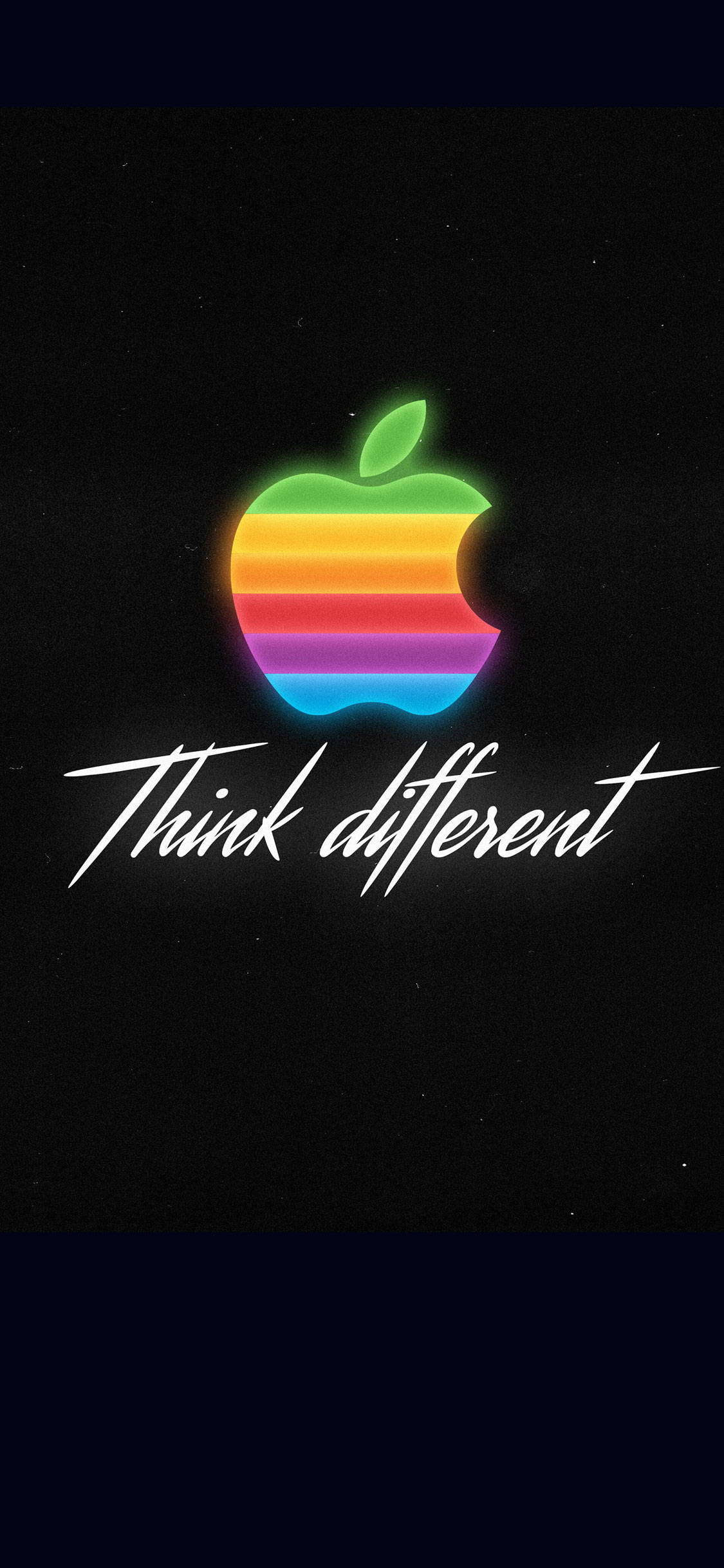 Reënboog Apple Logo iPhone Xs Muurpapier