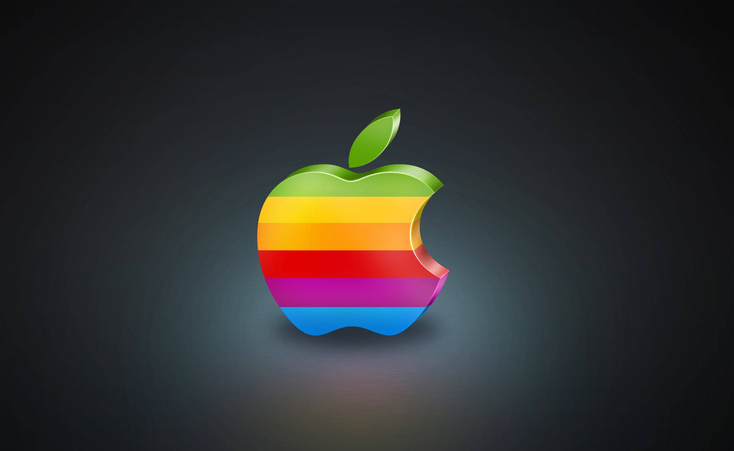 Reënboog Apple-logo MacBook Air Muurpapier