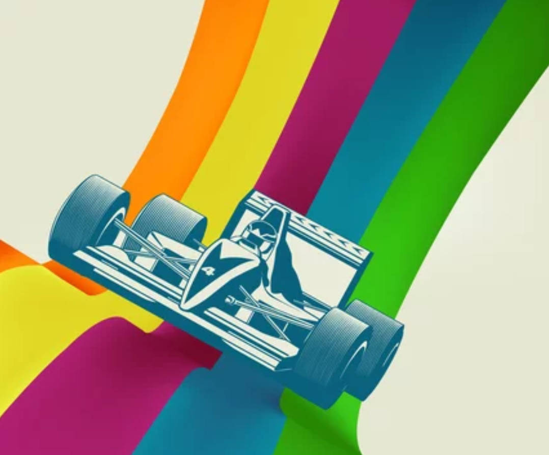 Reënboog F1 4K Muurpapier