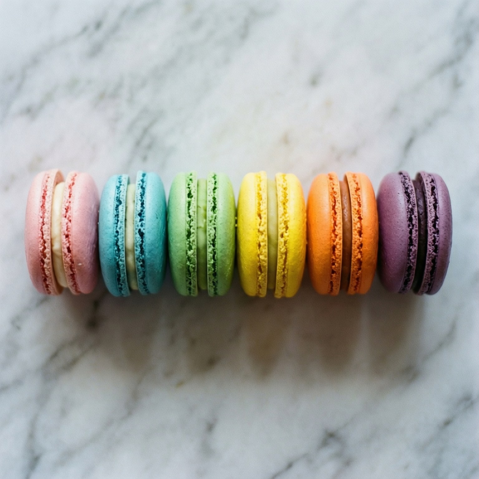 Reënboog Macaron-gradiënt Muurpapier