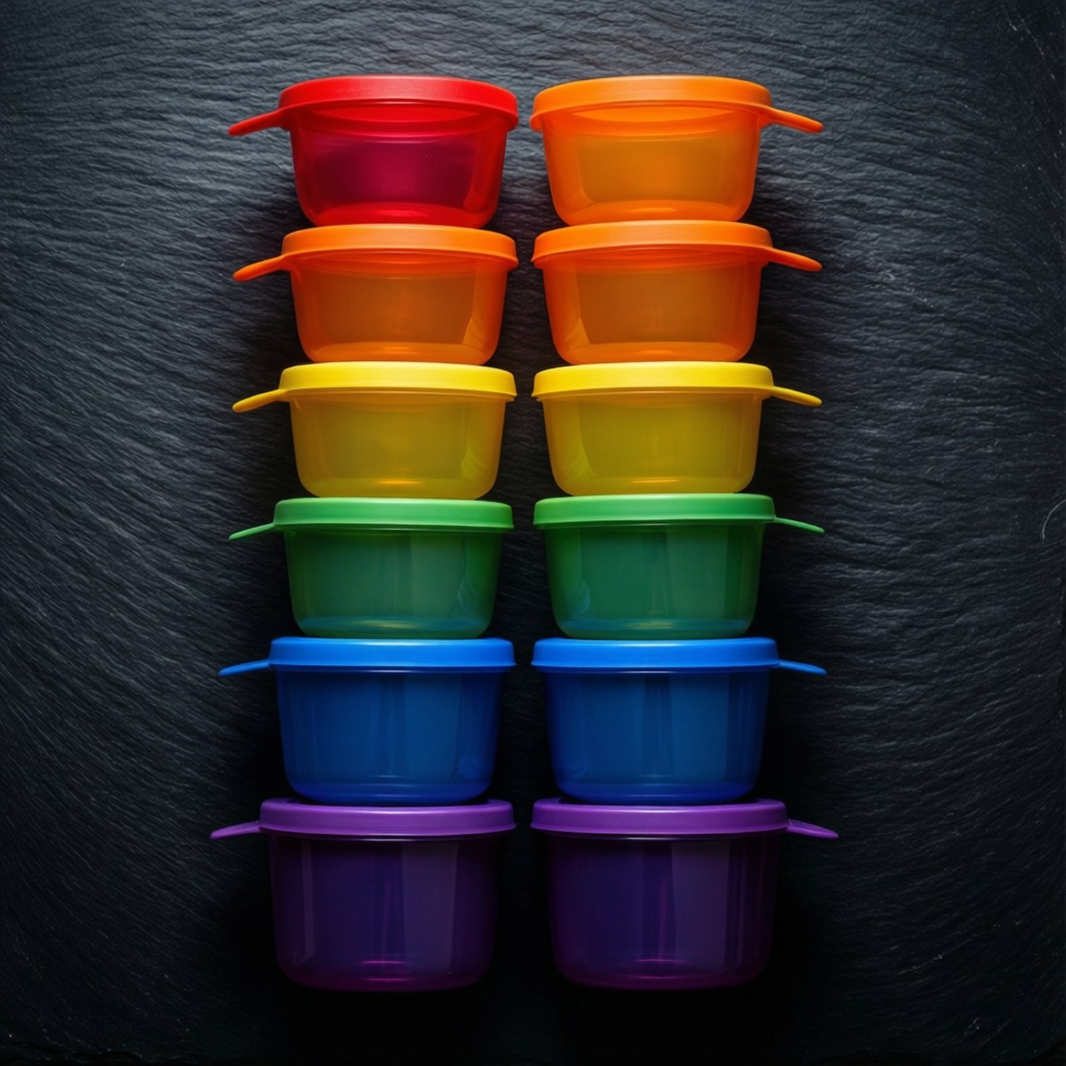 Reënboog Tupperware Simmetrie Muurpapier