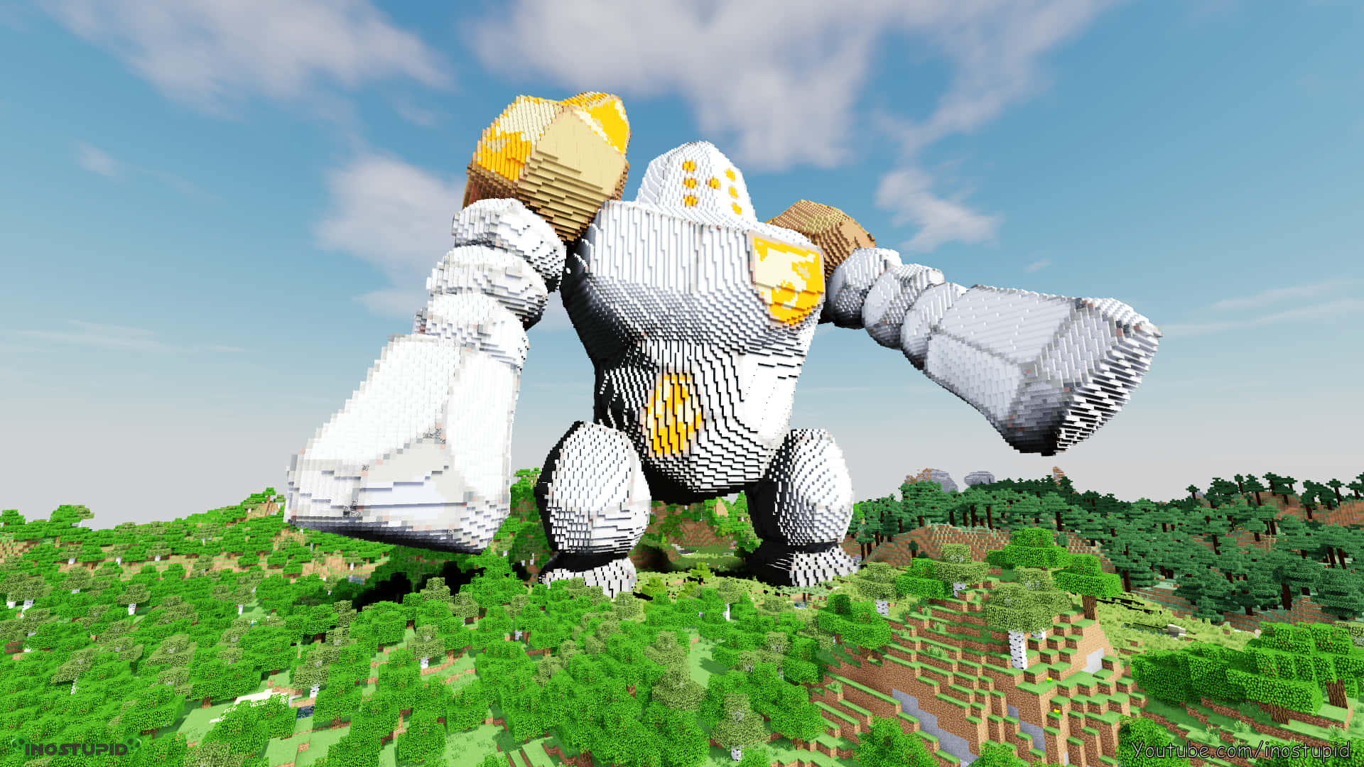 Regirock Gemaak In Minecraft Muurpapier