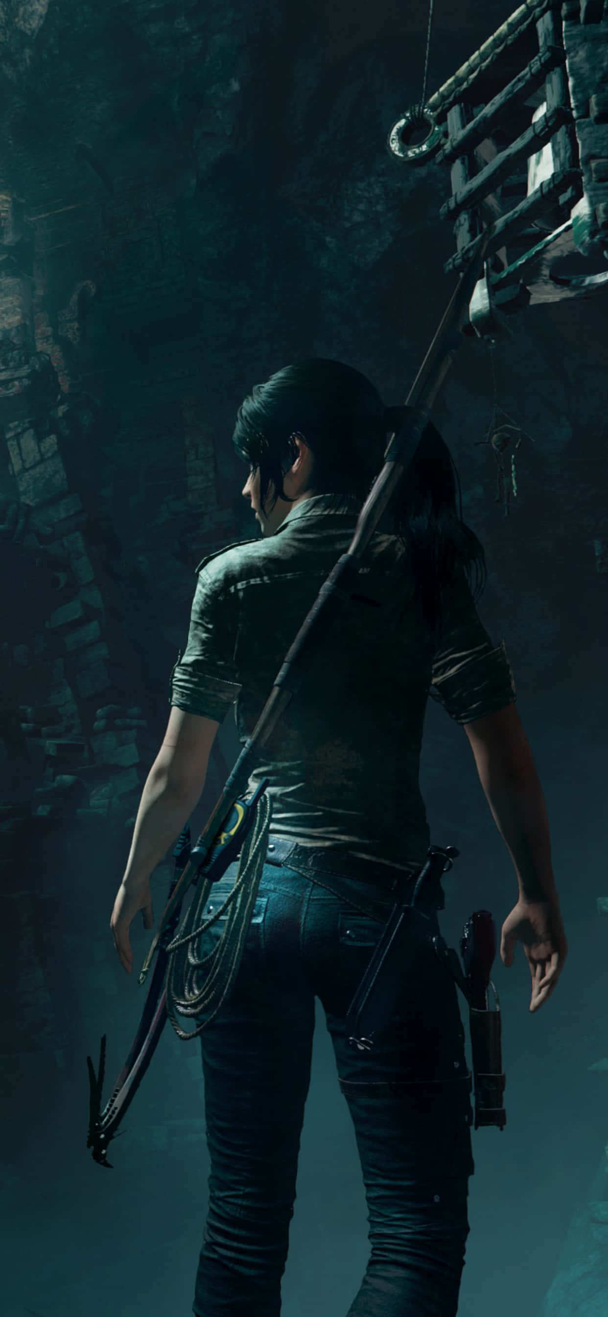 Reis deur Rise Of The Tomb Raider op jou iPhone Xs Max Muurpapier