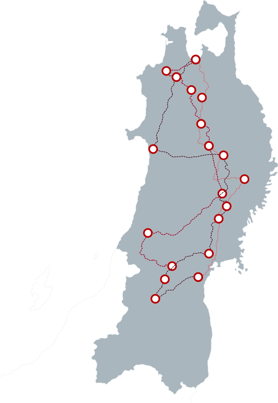 Reisroete Kaart Finland Muurpapier
