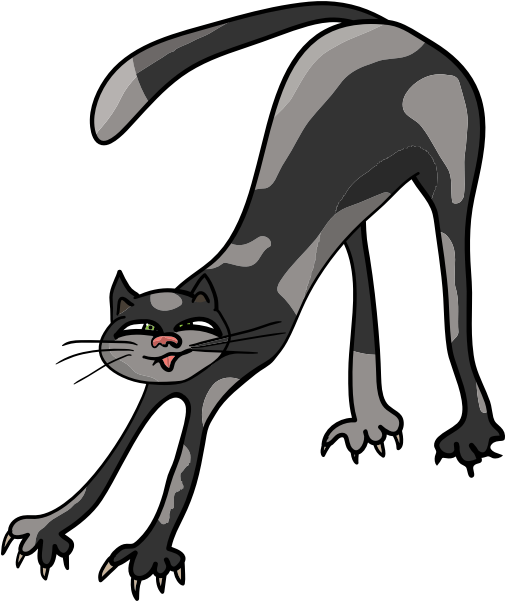 Rekkerige Strokiesprentkat_Illustrasie.PNG Muurpapier
