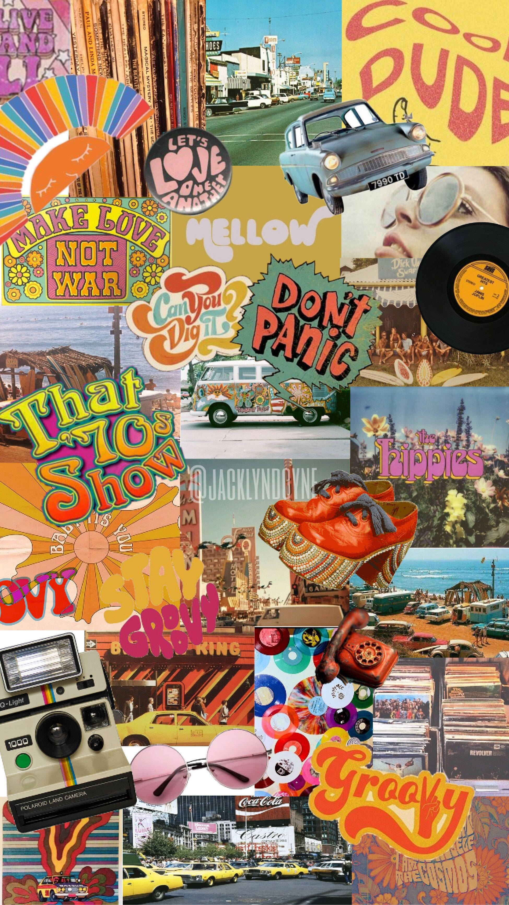Retro- en Strookuns-Tumblr-estetika Muurpapier