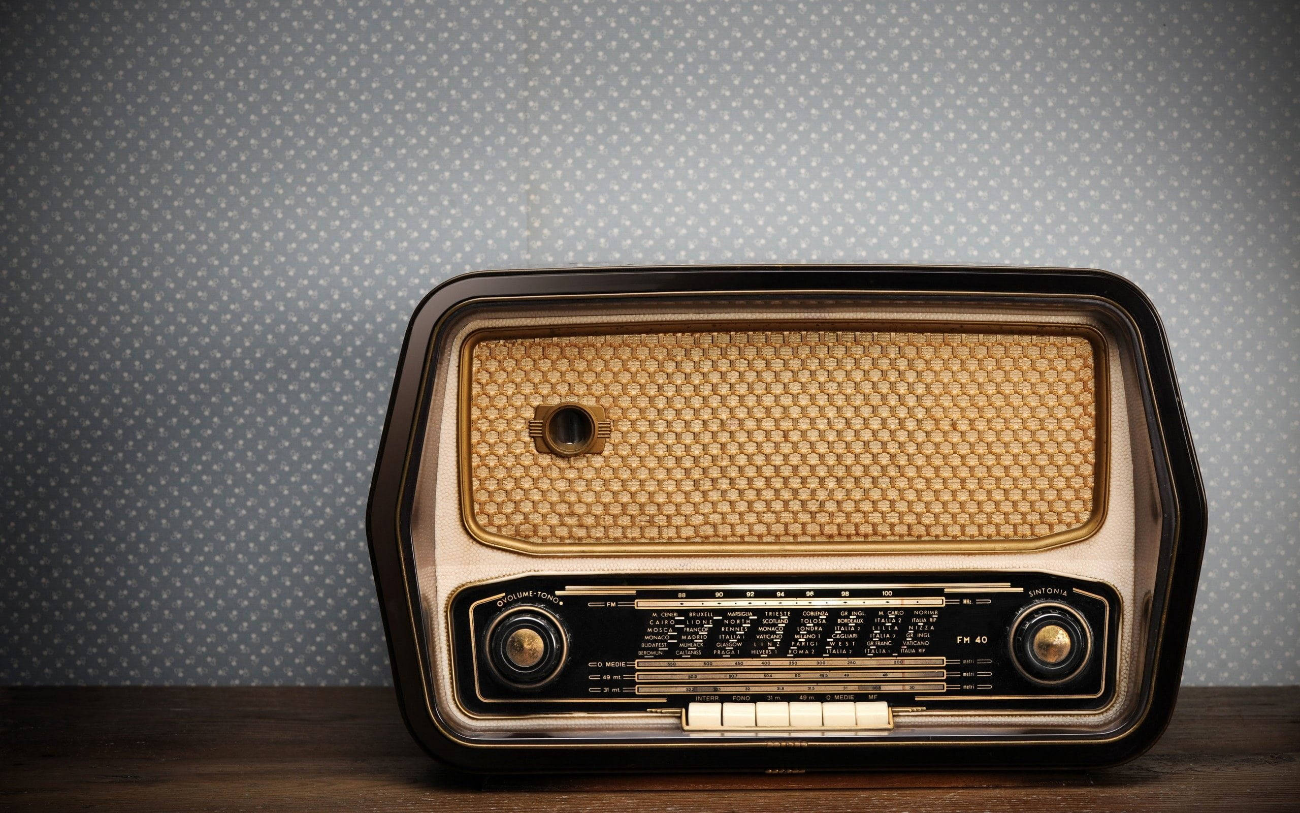 Retro Estetiese Radio Muurpapier
