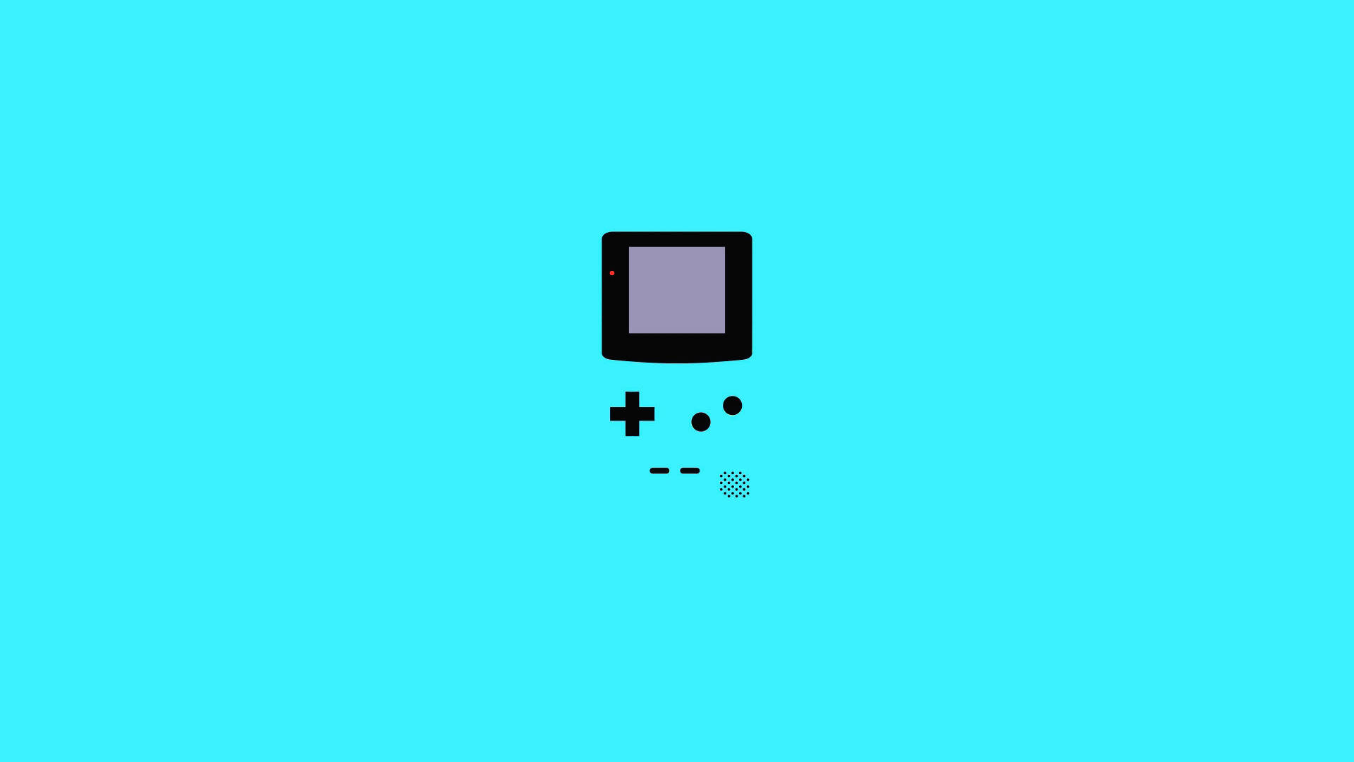 Retro Speletjies Nostalgie met Blou Game Boy Color Muurpapier