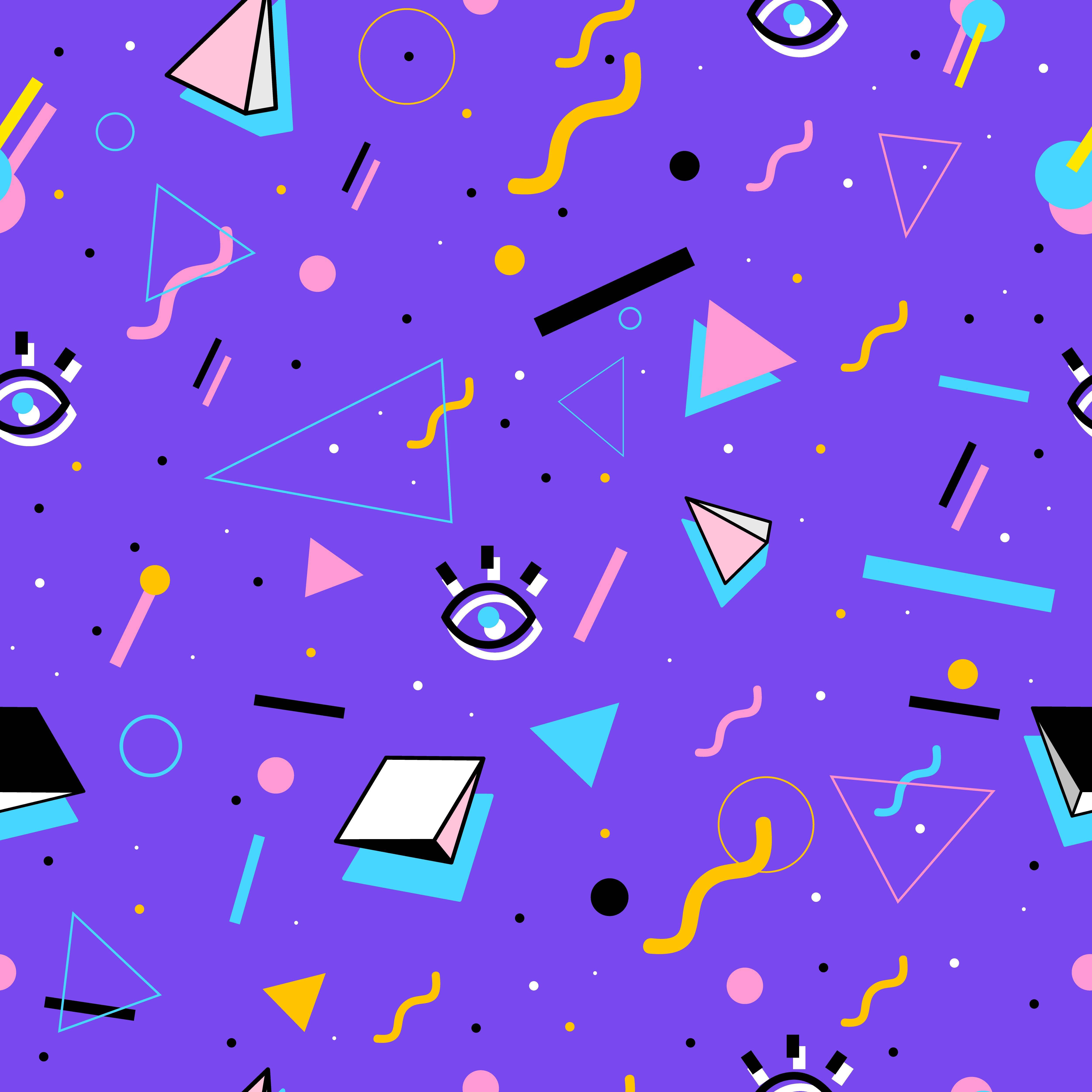 Retro Vorms Estetiese Patroon Muurpapier