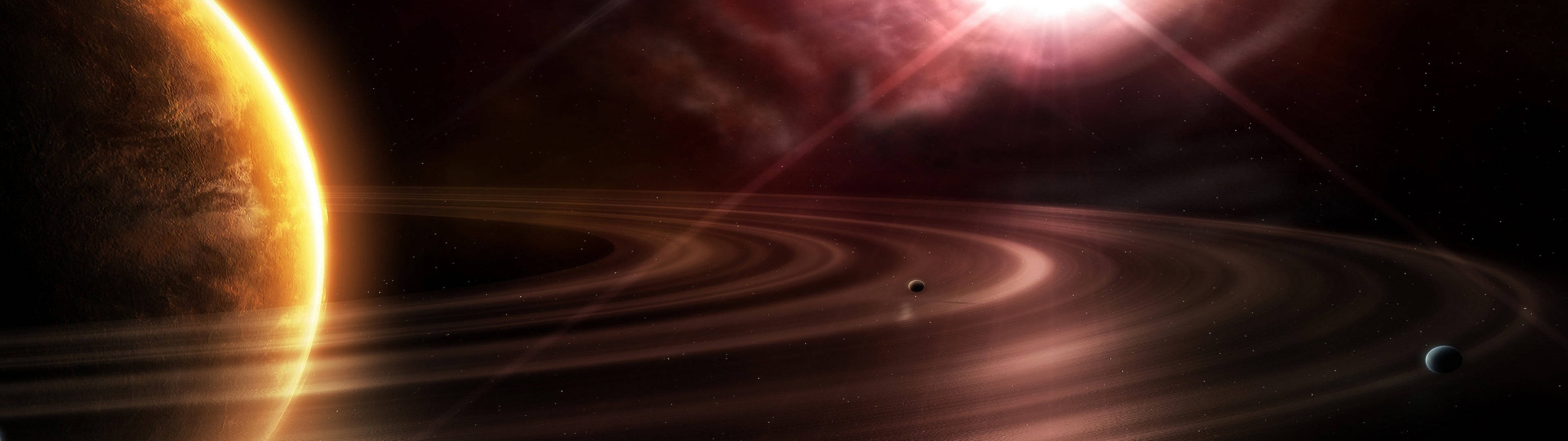 Reuse Saturnus 4K — 4K ruimte GIF Muurpapier