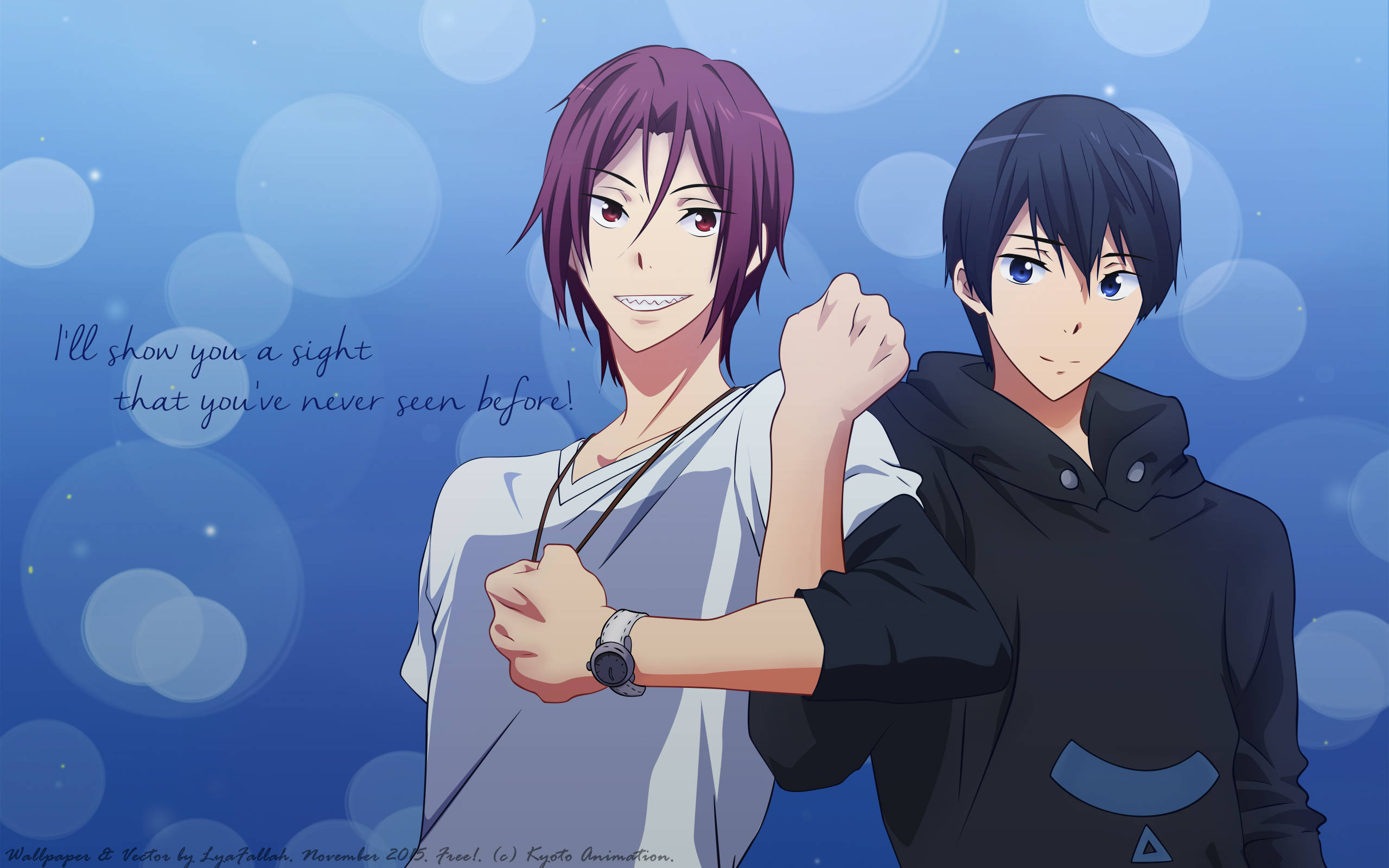 Rin en Haruka Gratis Anime PFP Muurpapier
