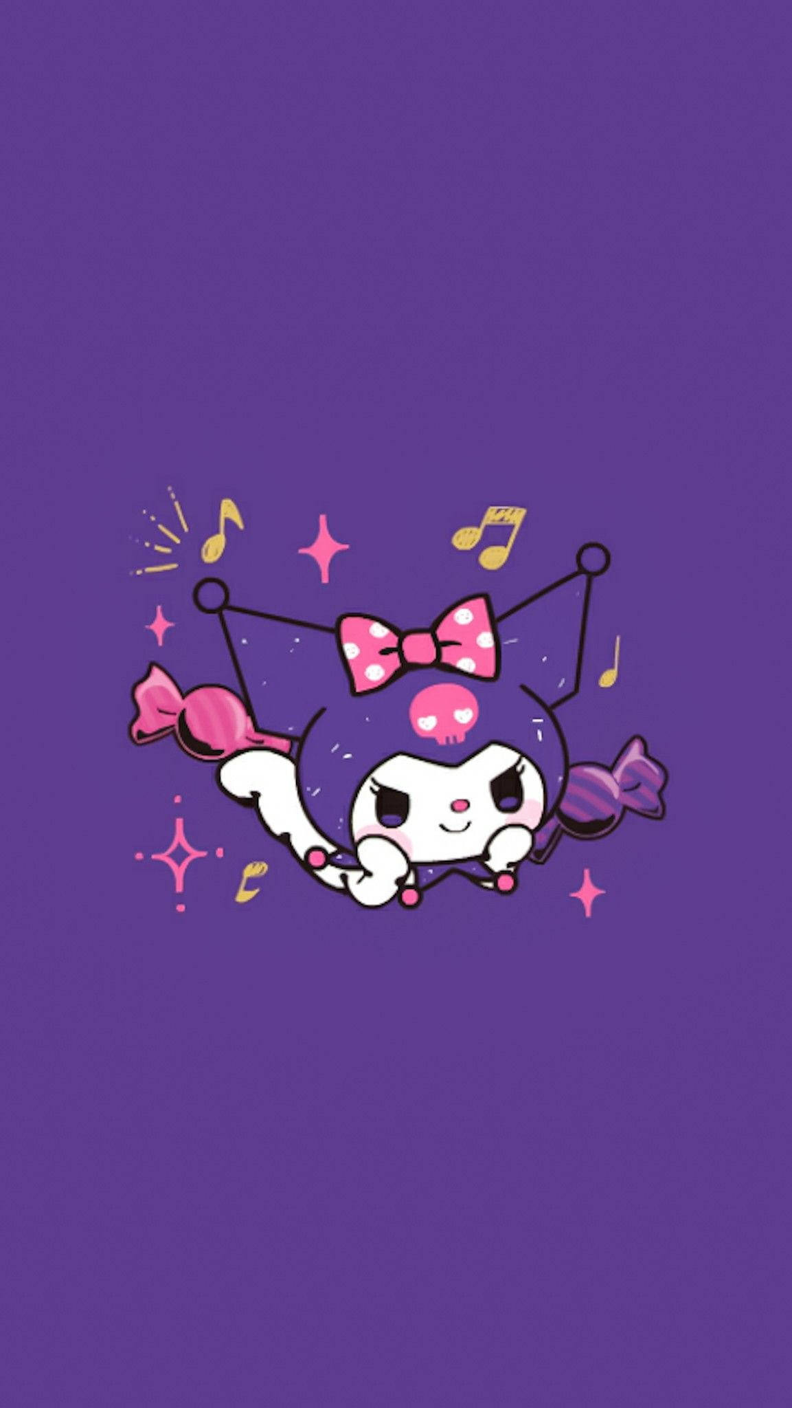 Rivale van My Melody Kuromi Violet Muurpapier