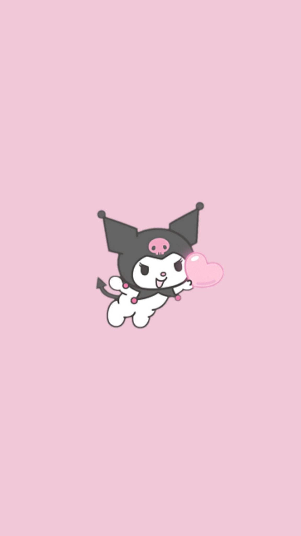 Rivale van My Melody Kuromi wat Hart Vashou Muurpapier