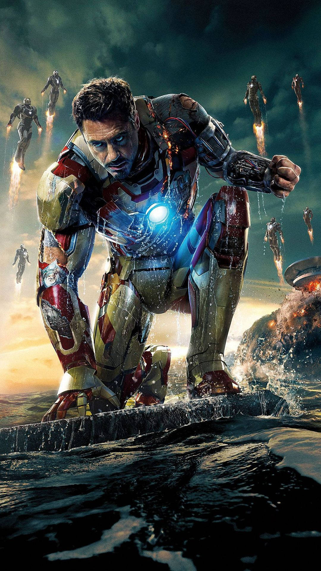 Robert Downey Jr Prototipe Pak Iron Man Foon — Iron Man Muurpapier