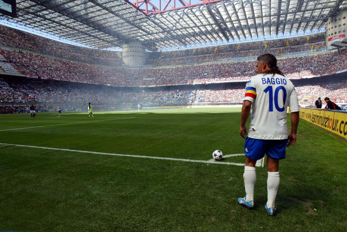 Roberto Baggio San Siro Stadion Sokker — Sokker GIF Muurpapier