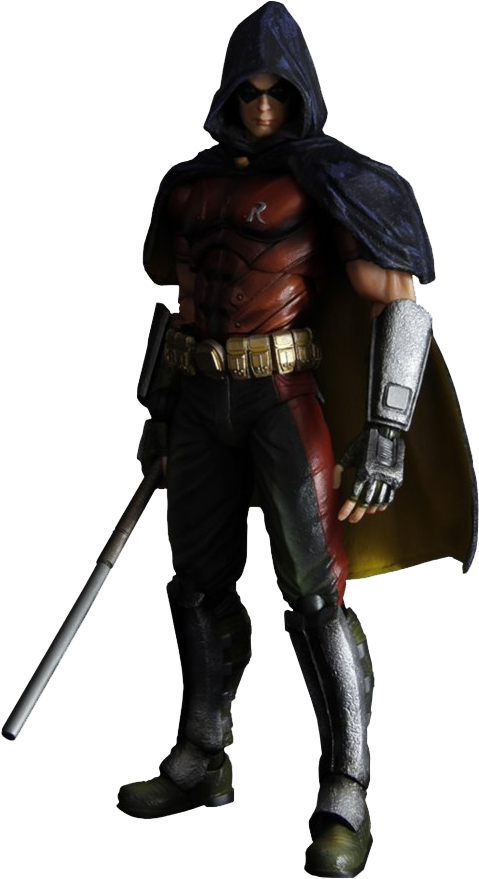 Robin-figuur in aksiehouding Muurpapier