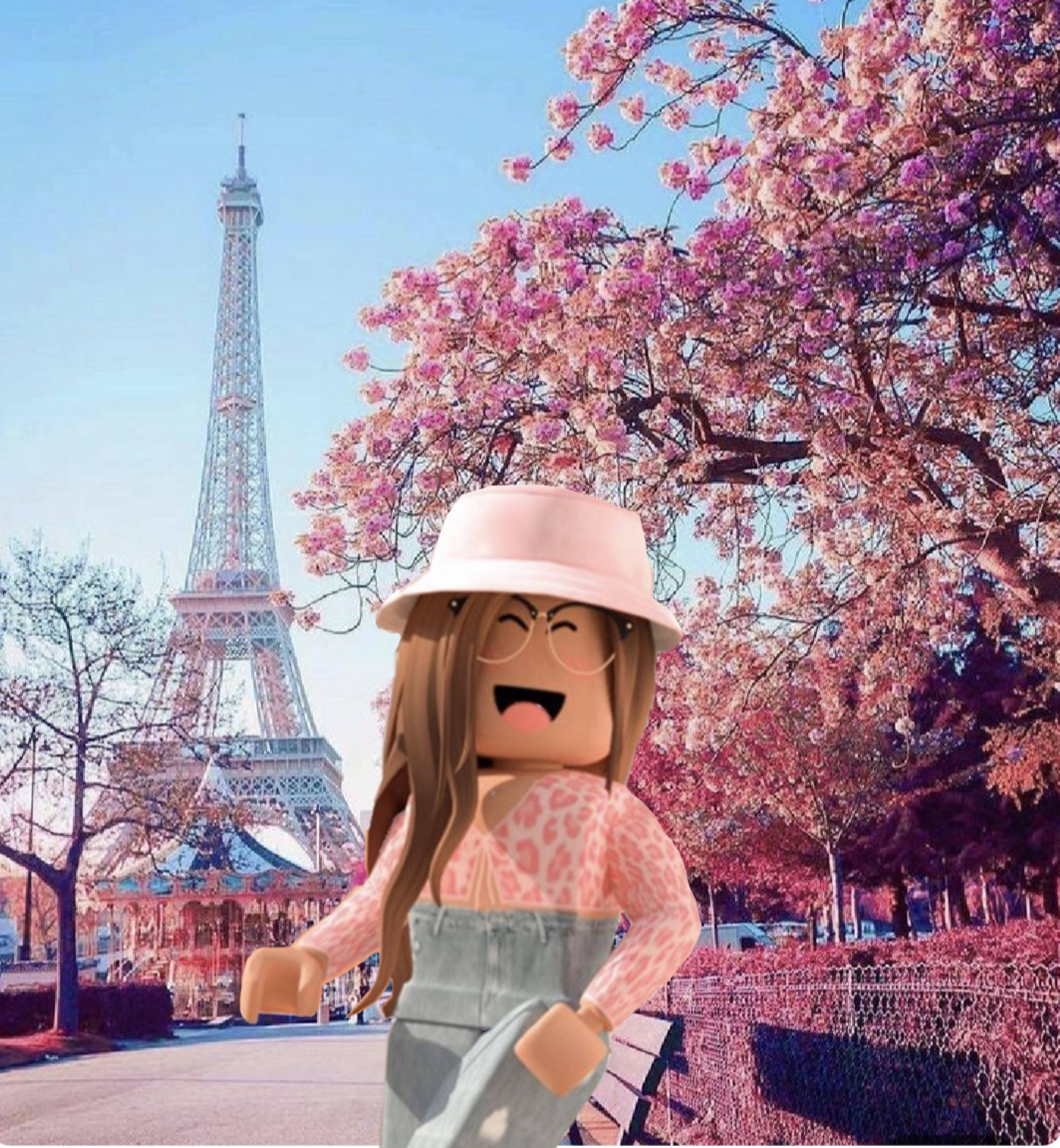 Roblox-avatar in Parys Muurpapier