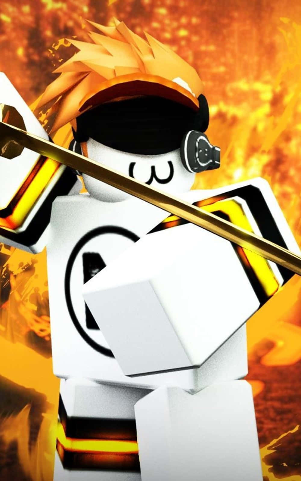 Roblox iPhone Ninja Karakter Vuur Muurpapier