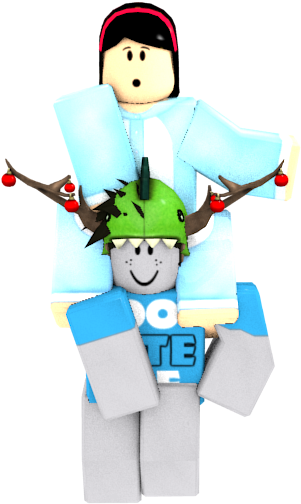 Roblox Karakter Feestelike Uitrusting Rendierhoed Muurpapier