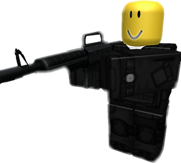Roblox-karakter met geweer Muurpapier