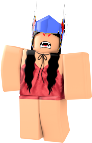 Roblox_ Karakter_ Inheemse_ Amerikaanse_ Hoofbedekking.PNG Muurpapier