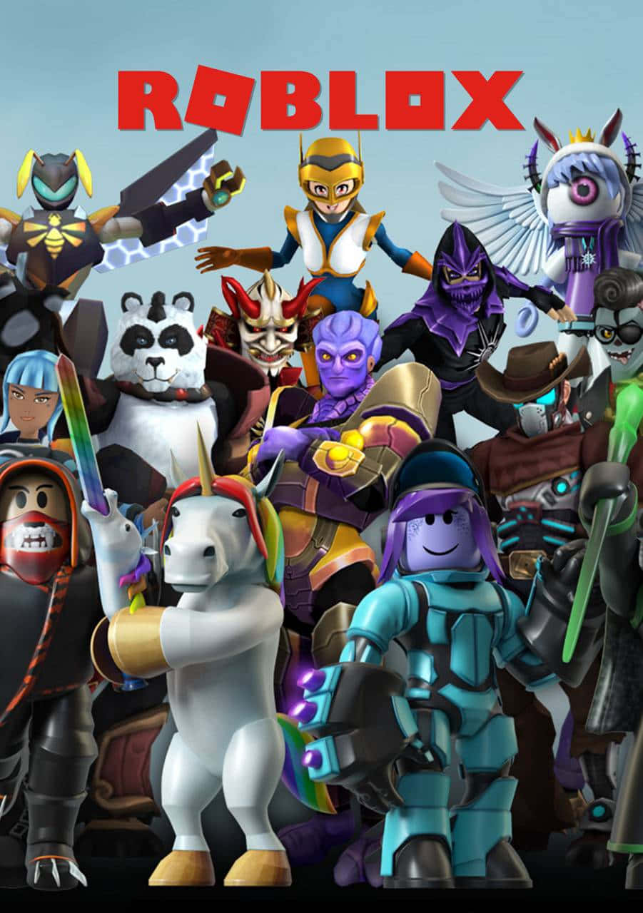 Roblox Koel Plakkaat Karakters iPhone Muurpapier