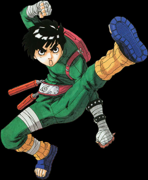 Rock Lee Dinamiese Inval Muurpapier