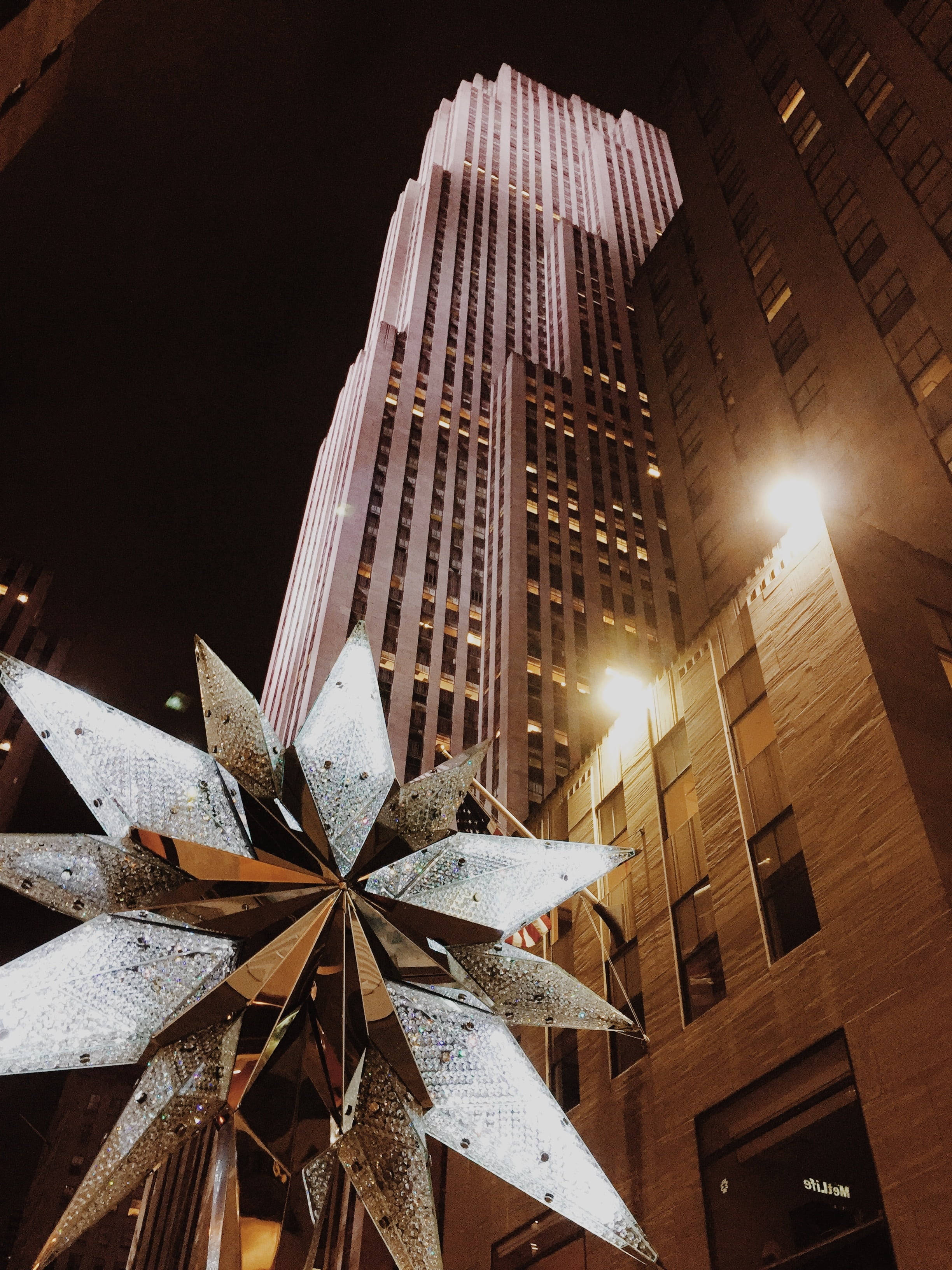 Rockefeller Center Kersfeesster vir Foon Muurpapier