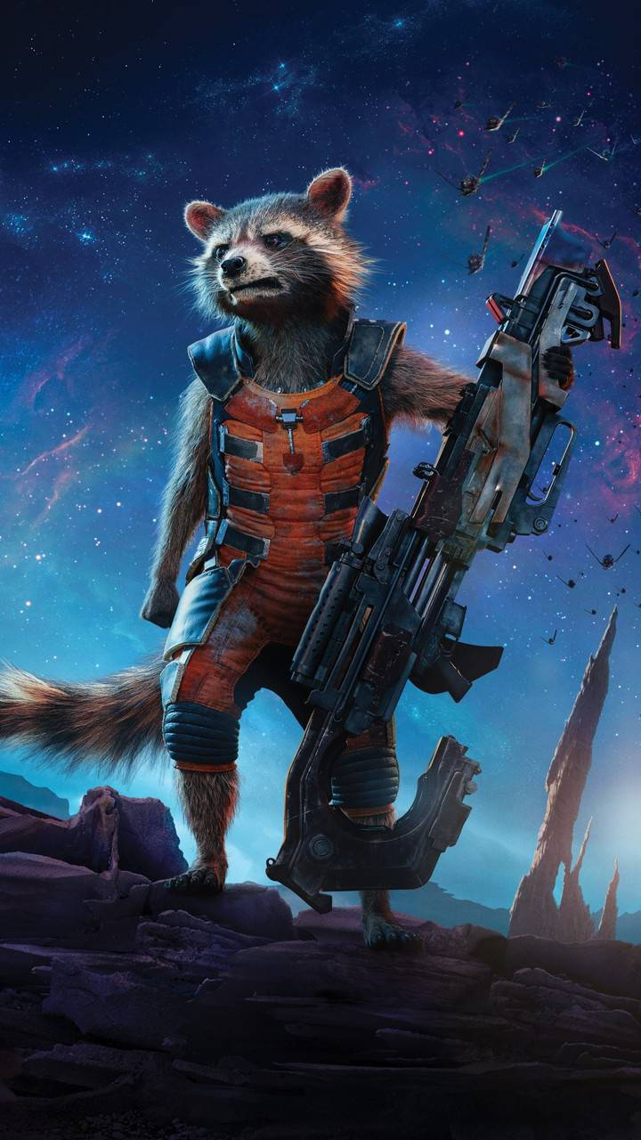 Rocket Wasbeer Marvel iPhone X Muurpapier