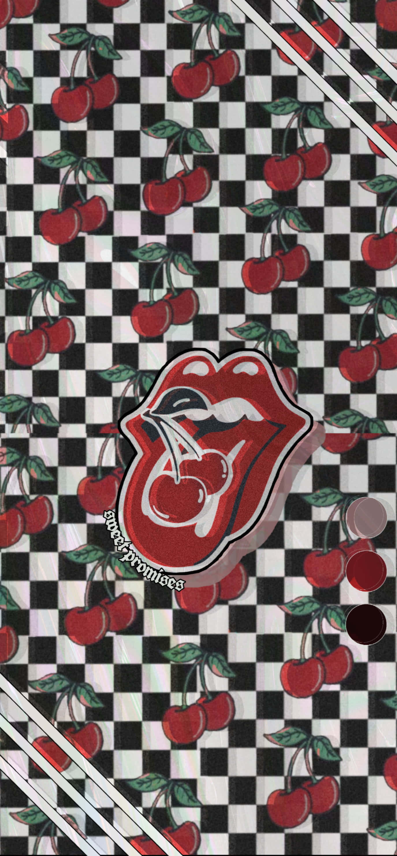 rolling stones kersie geruit geruit geruit Muurpapier