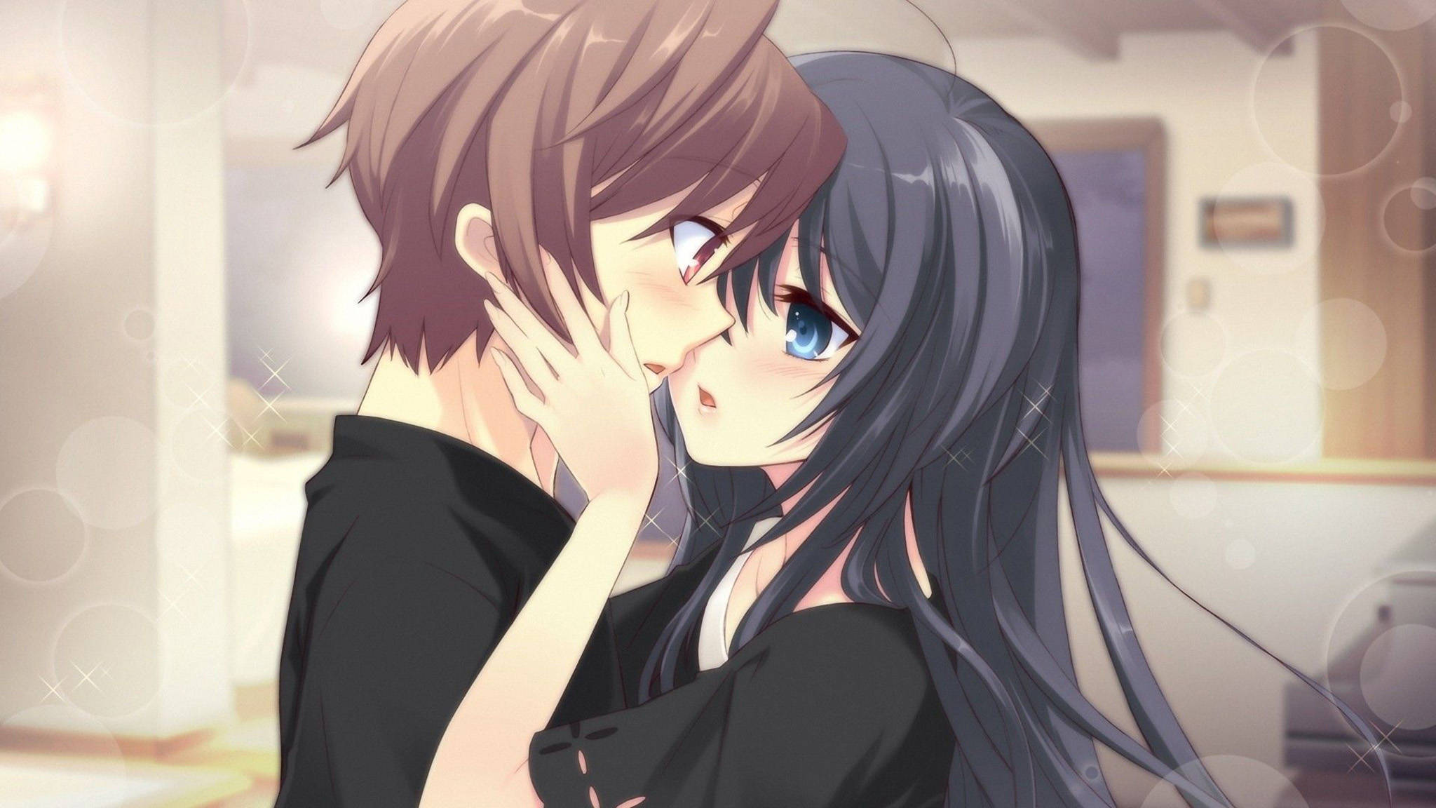 Romantiese Anime Lesbiër Muurpapier