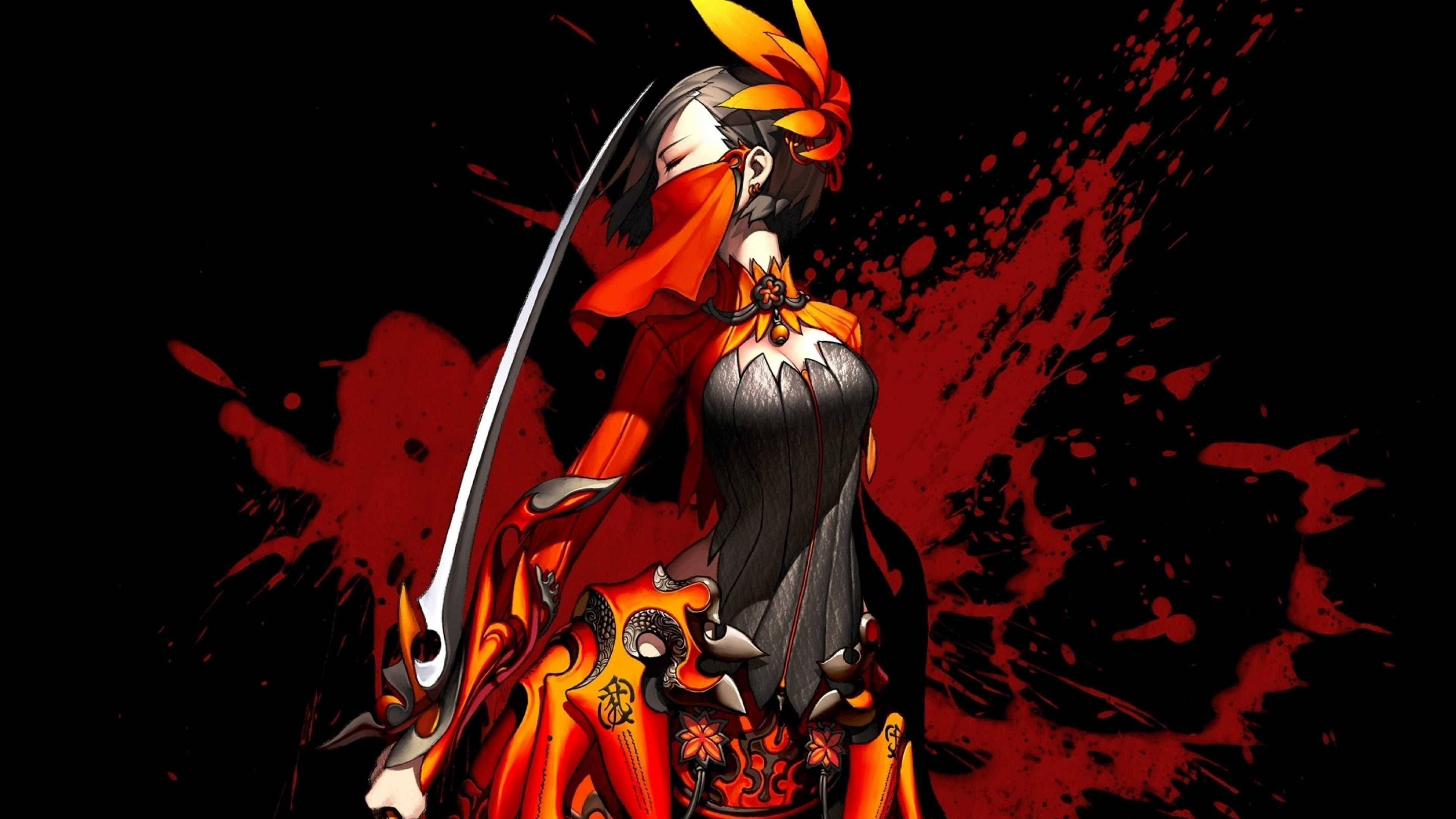 Rooi Anime Finesse Muurpapier