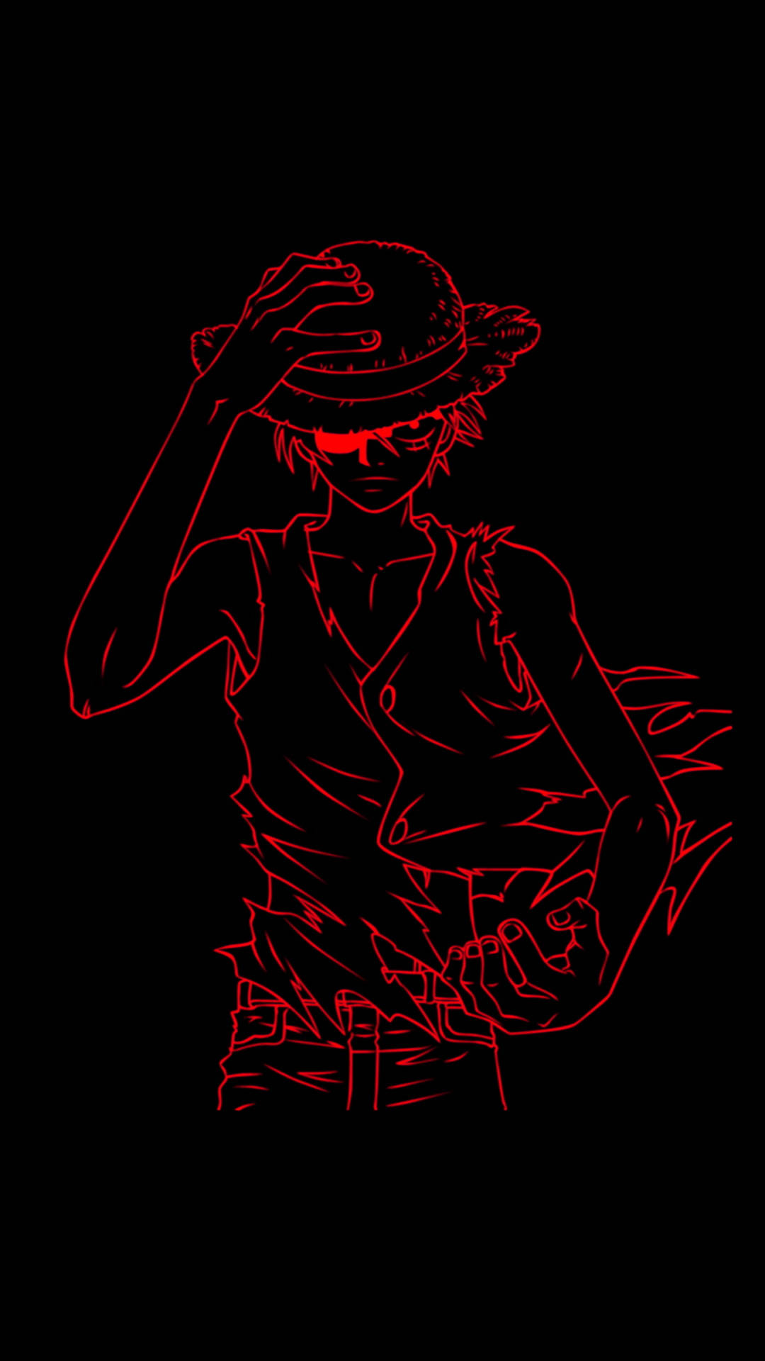Rooi Anime One Piece Muurpapier