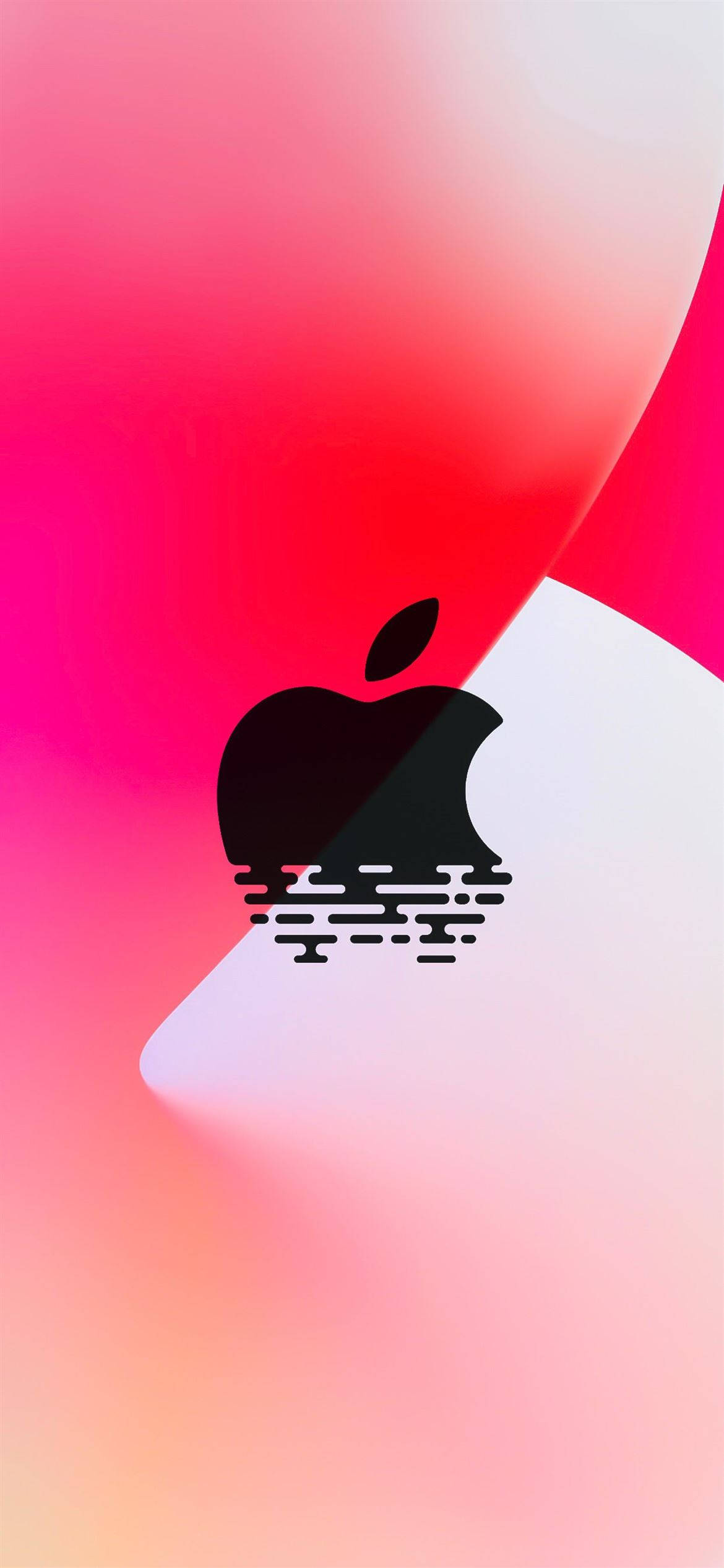 Rooi Apple-logo op iPhone 12 Muurpapier