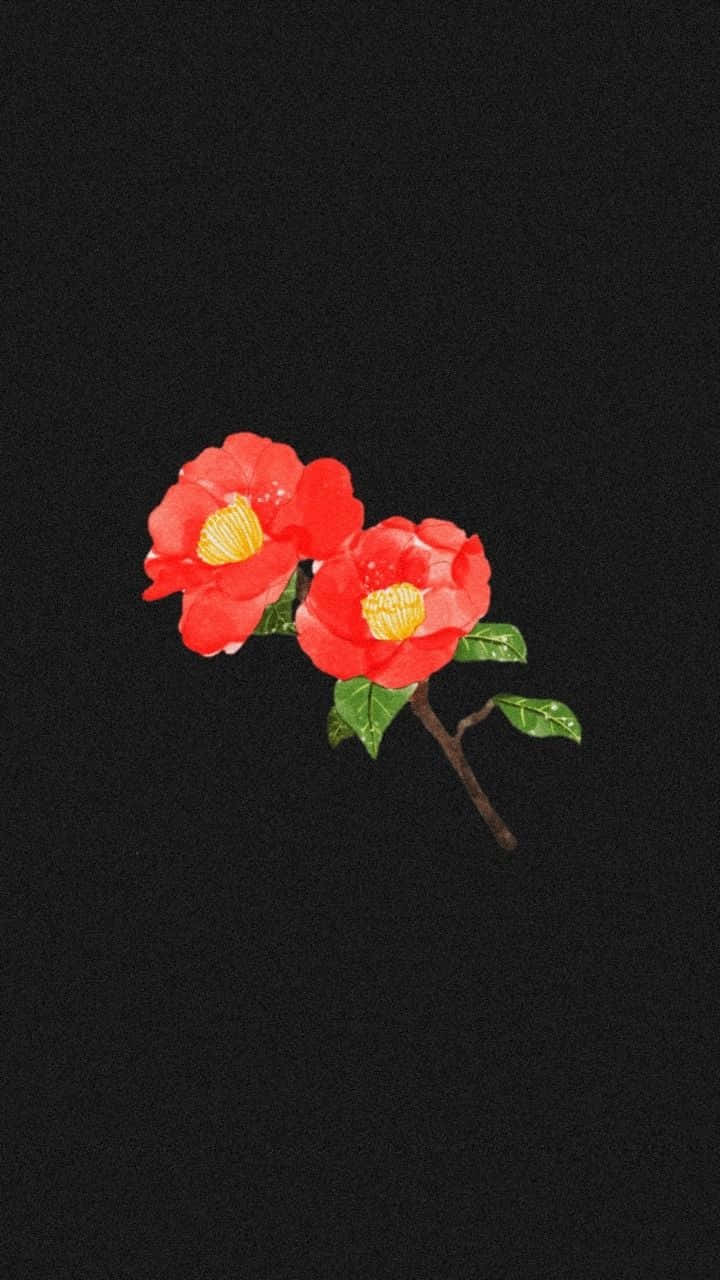 Rooi Blomme Skildery Estetiese Tumblr Muurpapier