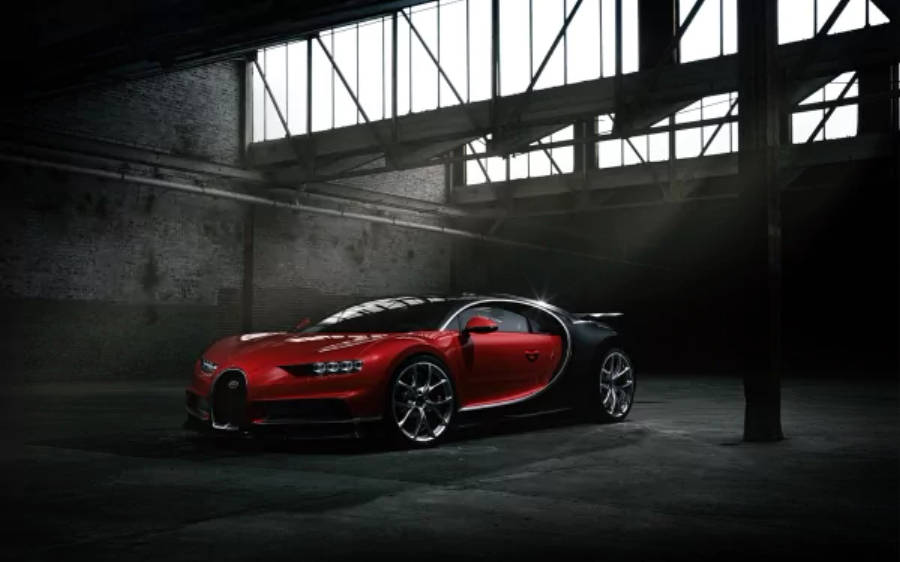 Rooi Bugatti Chiron 4K Muurpapier