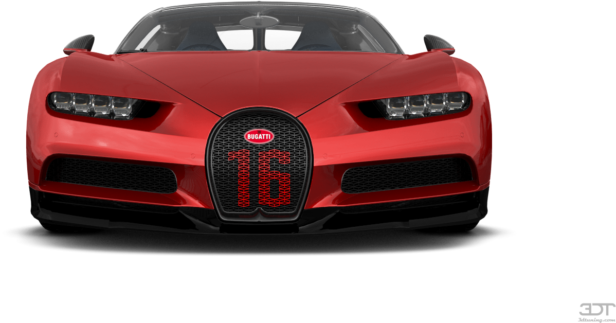Rooi Bugatti Chiron Vooraansig Muurpapier