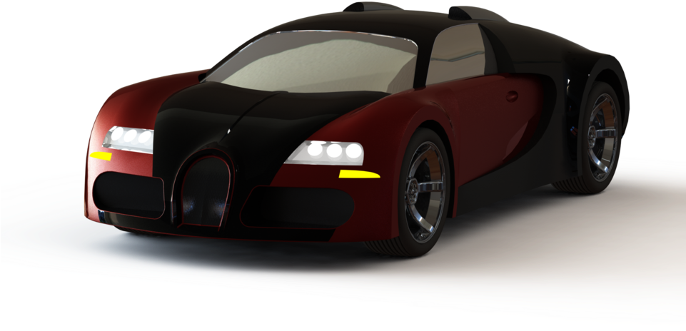 Rooi en Swart Bugatti Veyron-model Muurpapier