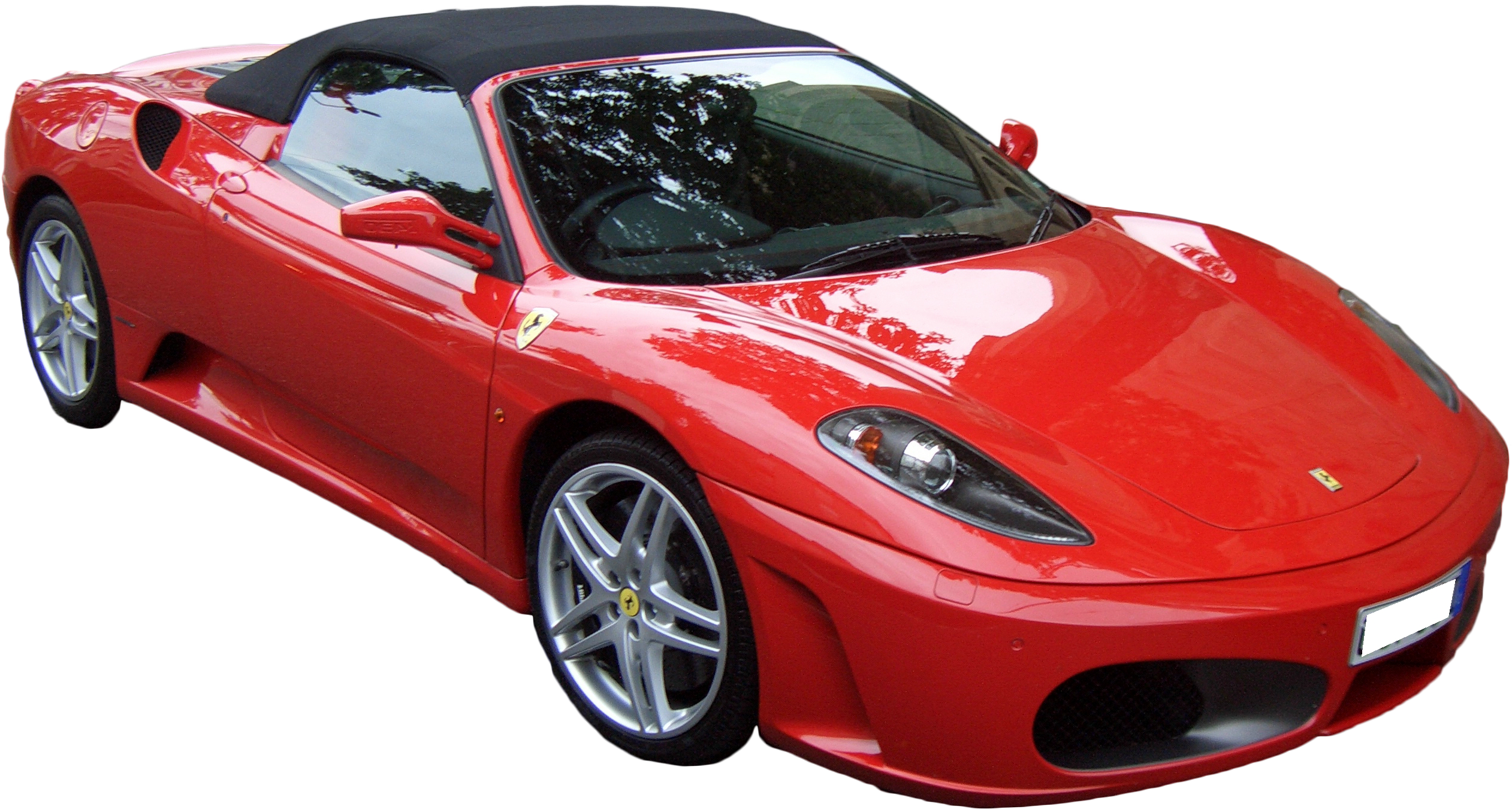 Rooi Ferrari F430 Oopmotor Muurpapier