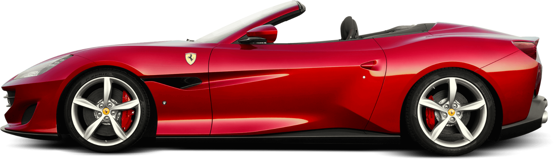 Rooi Ferrari Omskepbare Sportmotor Syaansig Muurpapier