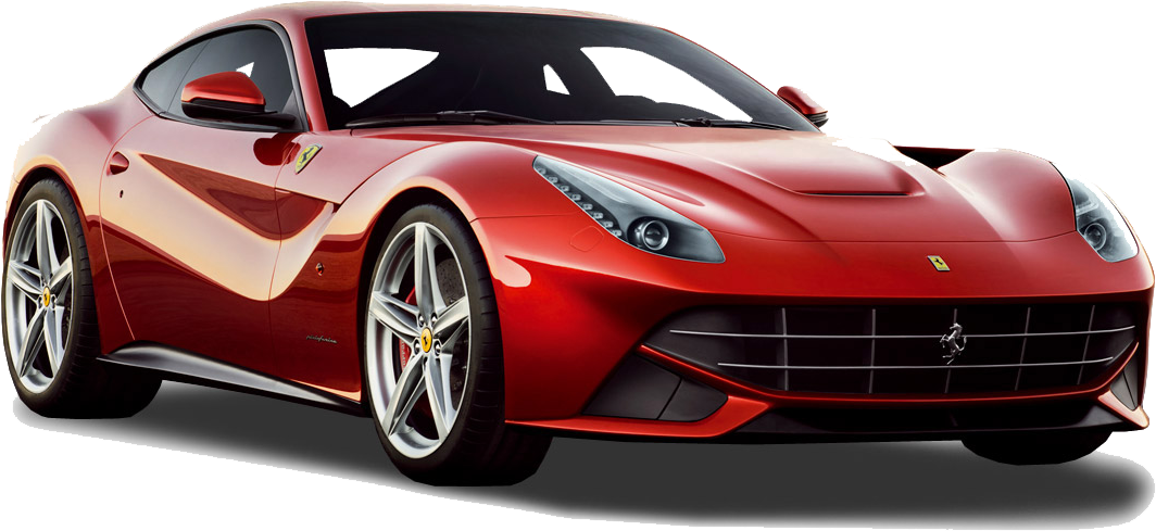 Rooi Ferrari Sportmotor Geïsoleer Muurpapier