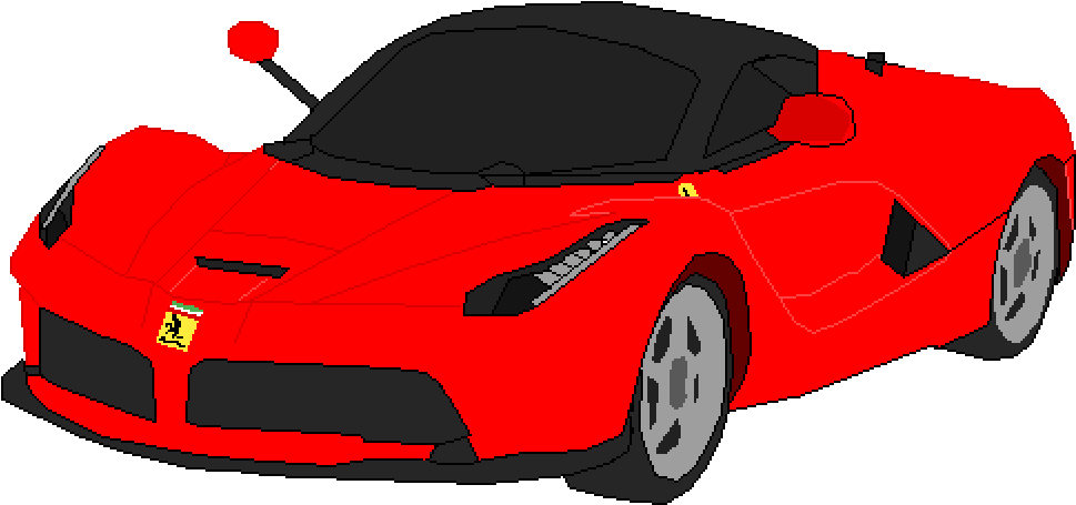 Rooi Ferrari Sportmotor Illustrasie Muurpapier