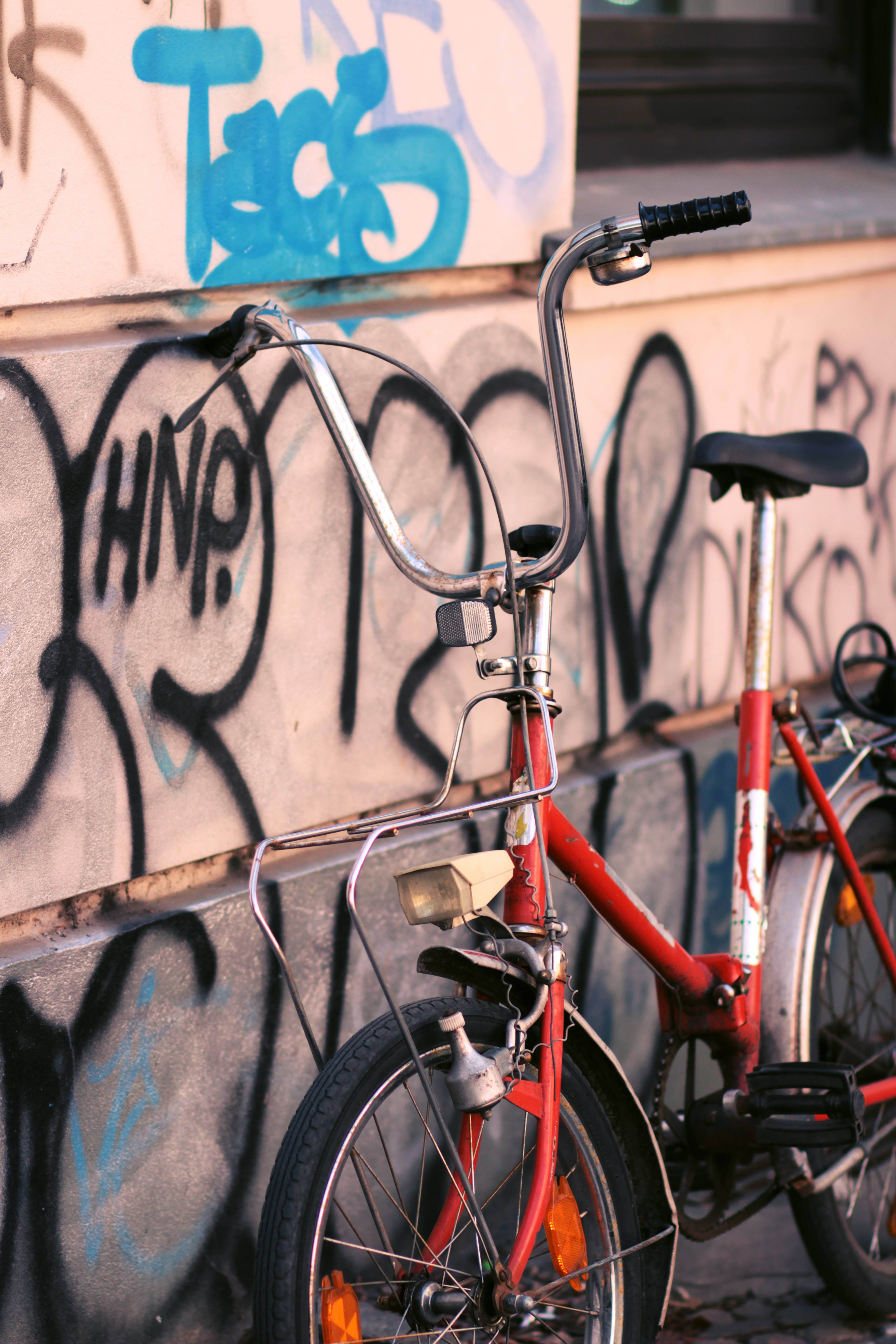 Rooi Fiets Muurskildery Muurpapier