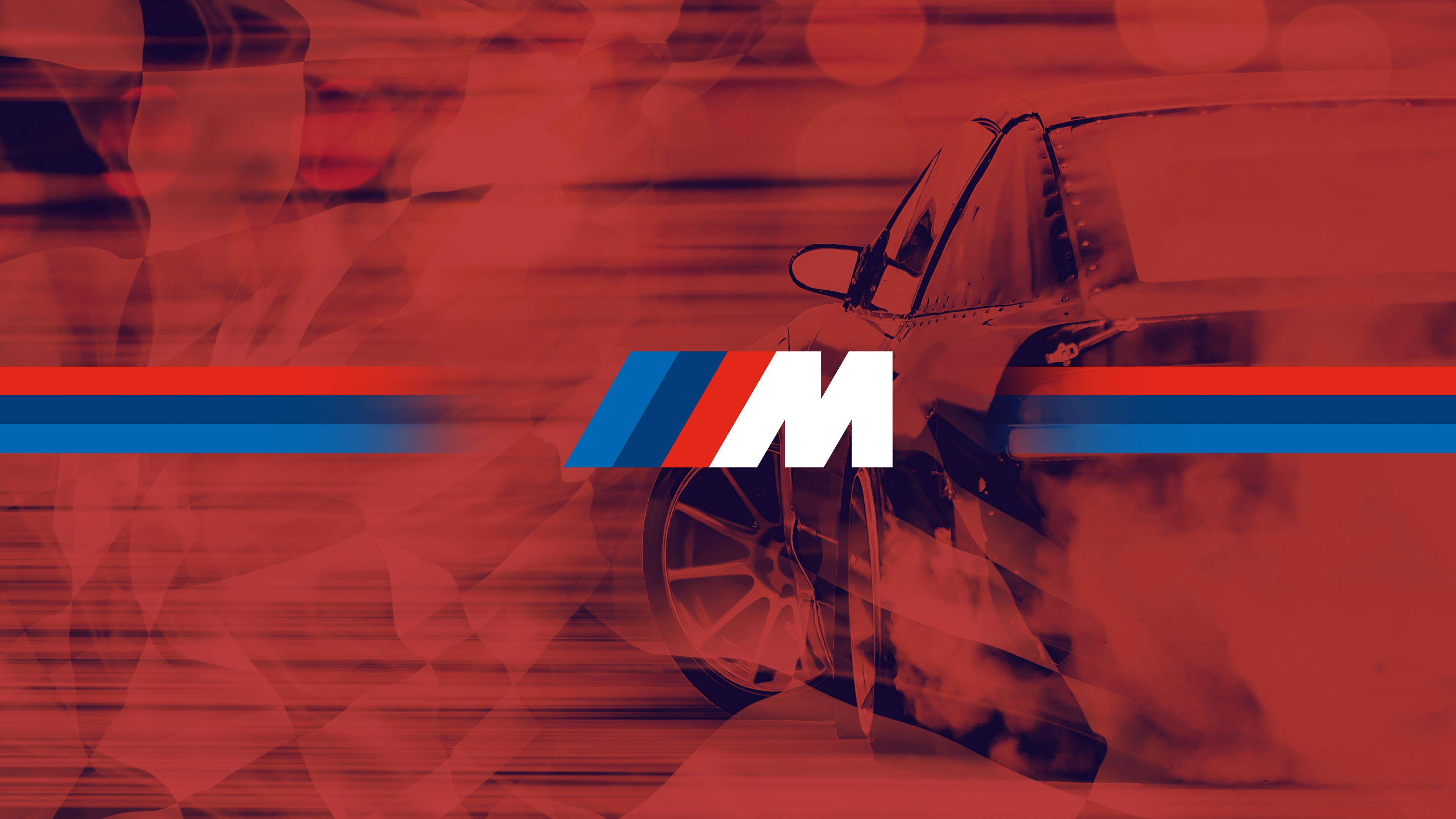 Rooi Motor Rokerige BMW M-logo Muurpapier