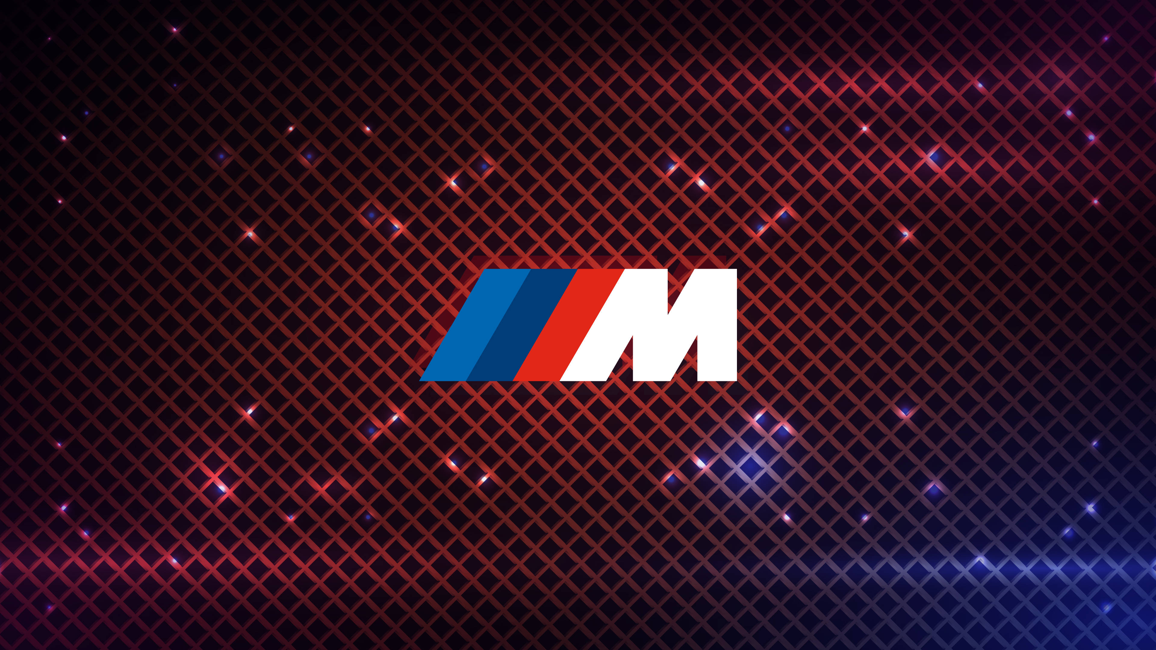 Rooi Roosterpatroon BMW M-Logo Muurpapier