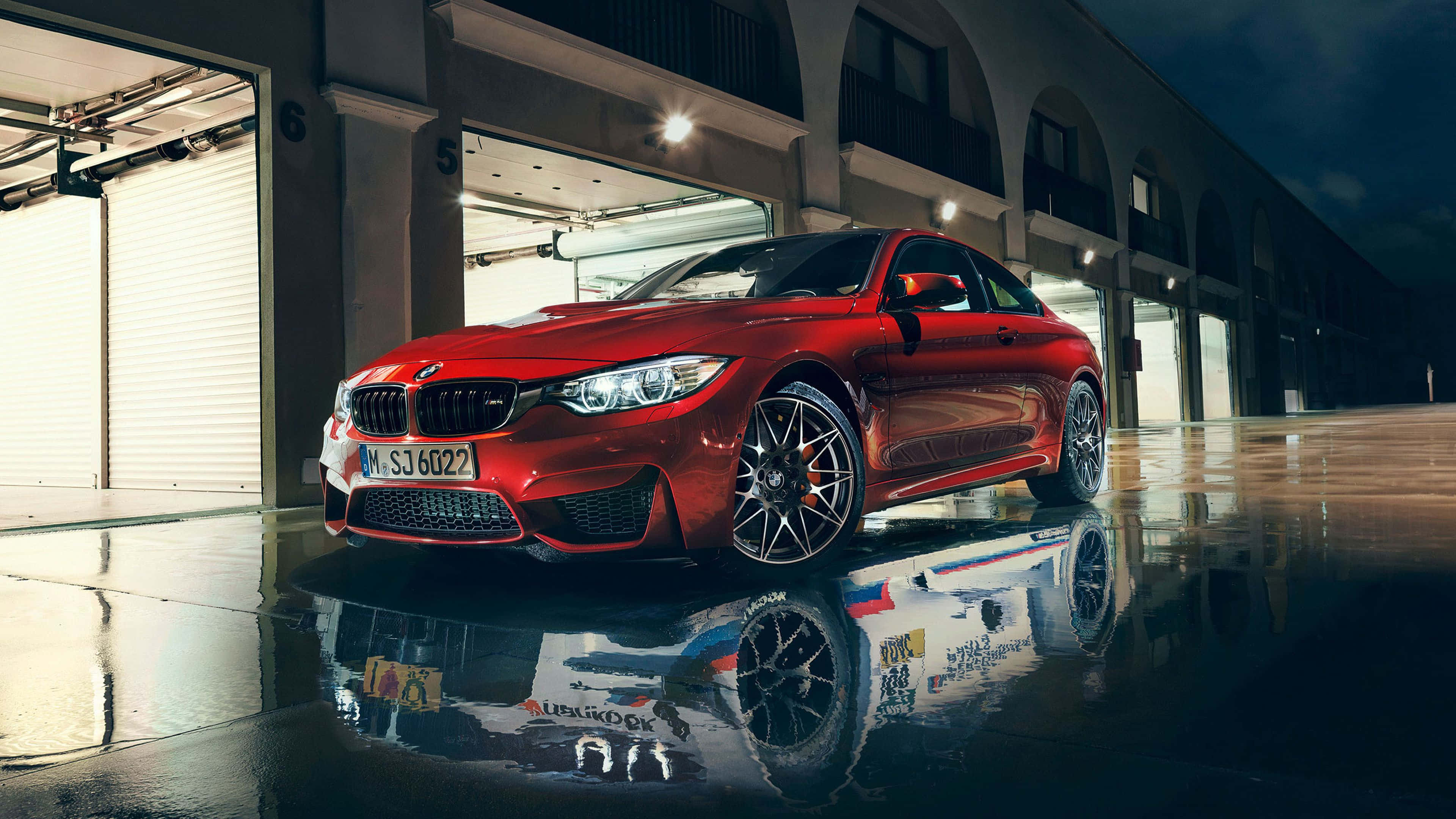 Rooi Wit Koel BMW Muurpapier