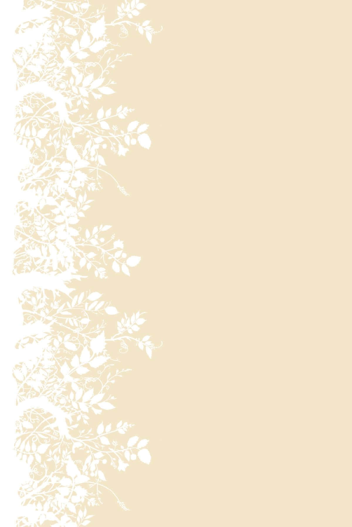 Roomkleurige Agtergrond Wit Blare Muurpapier