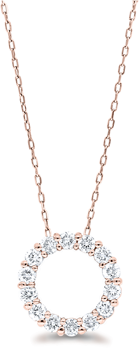 Roosgou Diamant Sirkel Hangertjie Halssnoer Muurpapier
